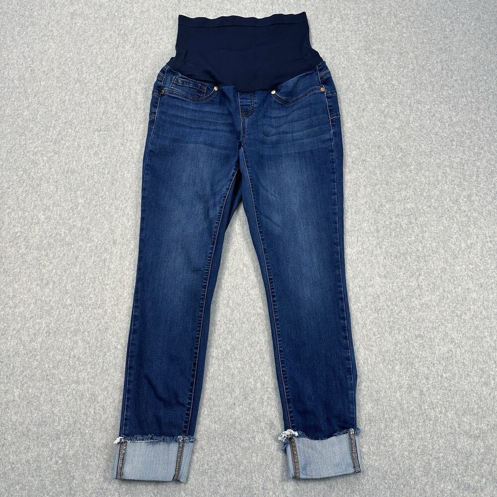Haute Mama Maternity Skinny Jeans WMNS S Dark Wash Blue Full Belly Panel Hi-Rise